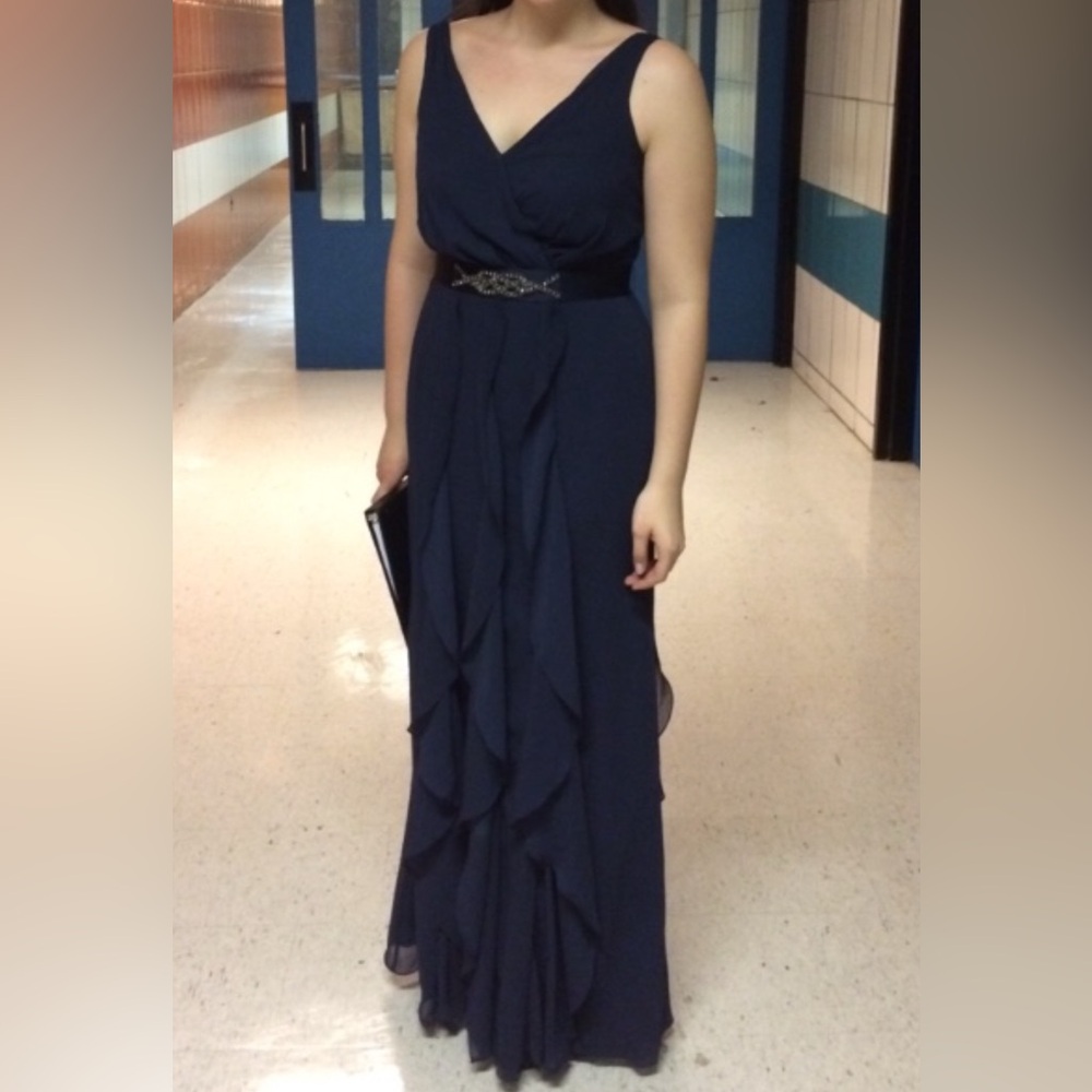 White by Vera Wang Navy Gown